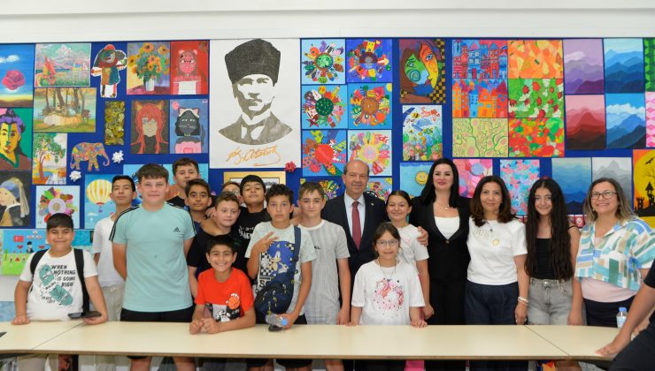 Cumhurbaşkanı Tatar, Atleks Sanverler Ortaokulu’nun yıl sonu sergisine katıldı