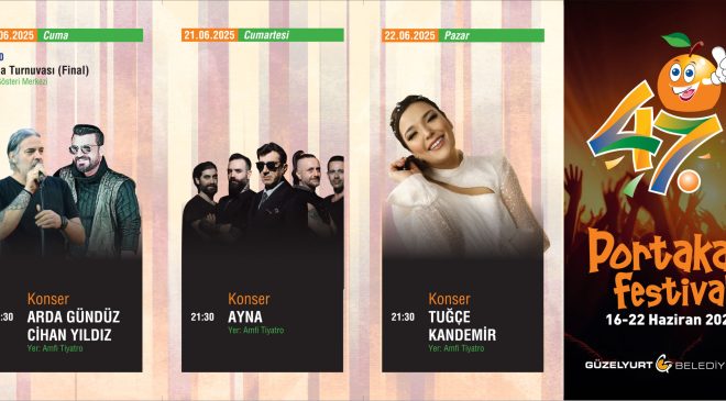 47. Güzelyurt Portakal Festivali Pazartesi günü başlıyor