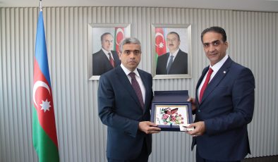Gardiyanoğlu, Azerbaycan Çalışma ve Nüfusun Sosyal Koruması Bakanı Anar Aliyev ile bir araya geldi