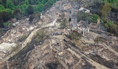 Sakarya ile Bilecik sınırındaki Köprücek köyü, yangında büyük zarar gördü
