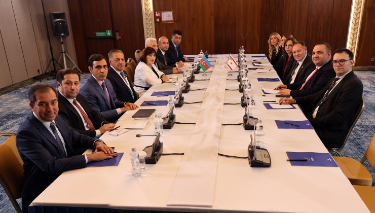 Öztürkler, Azerbaycan Milli Meclisi Başkanı Gafarova ile görüştü