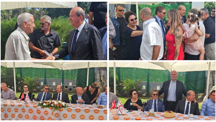 Cumhurbaşkanı Tatar ve Başbakan Üstel Gazimağusa’da partililerle bayramlaştı
