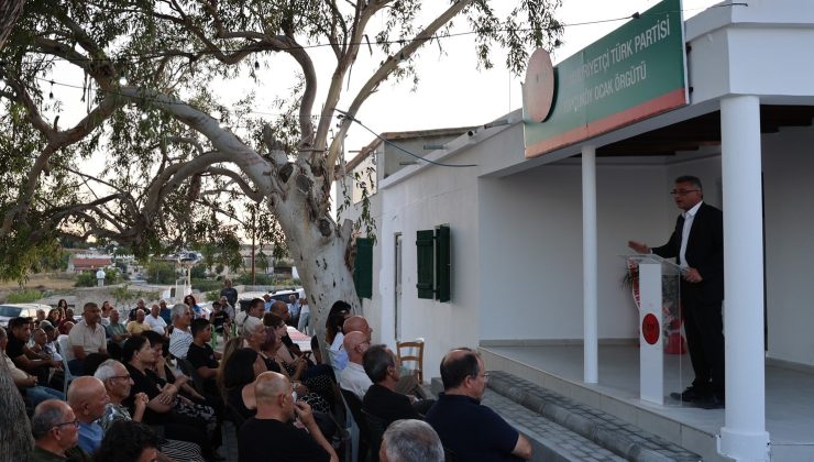 Erhürman, CTP İskele İlçesi Topçuköy Örgüt Binası’ının açılışında konuştu