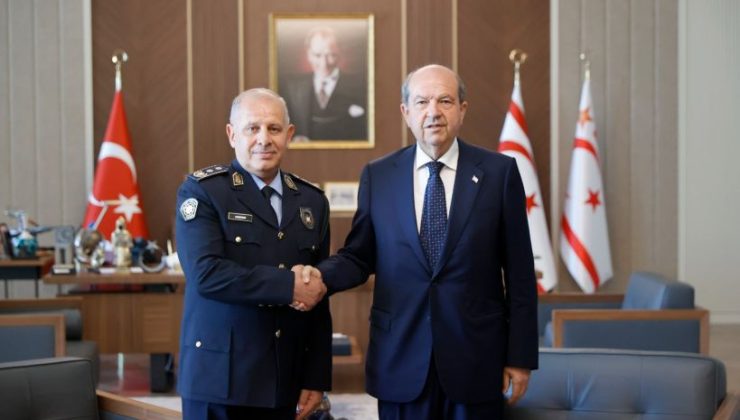 Cumhurbaşkanı Tatar, Polis Teşkilatının kuruluş yıl dönümü dolayısıyla Polis Genel Müdürü Kuni ve beraberindeki heyeti kabul etti