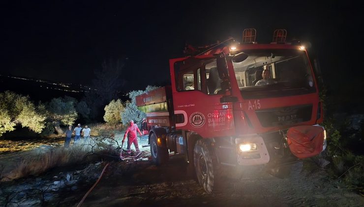 Yamaçköy’deki yangın 18 hektarlık alana zarar verdi. Ekiplerin bölgedeki soğutma çalışmaları sürüyor