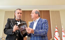 Cumhurbaşkanı Ersin Tatar, sanatçı Haluk Levent’i kabul etti
