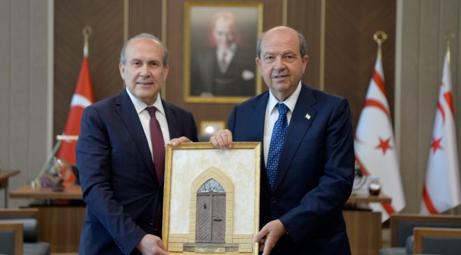 Cumhurbaşkanı Tatar, CHP Genel Başkan Yardımcısı ve İstanbul Milletvekili Tan ve beraberindeki heyeti kabul etti