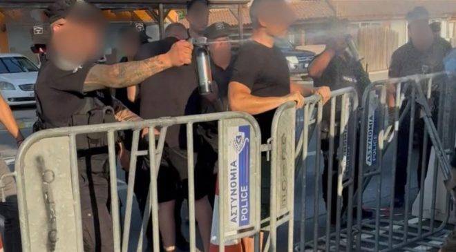 Metehan’daki Rum öğrencilerin eylemine polis müdahalesi