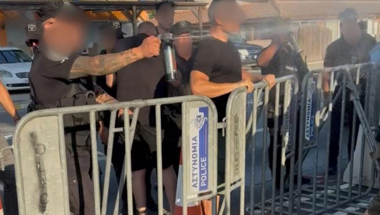 Metehan’daki Rum öğrencilerin eylemine polis müdahalesi