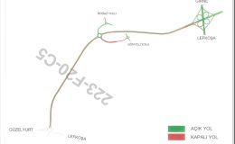 Lefkoşa Kuzey Çevre Yolunun bir kısmı trafiğe kapatıldı