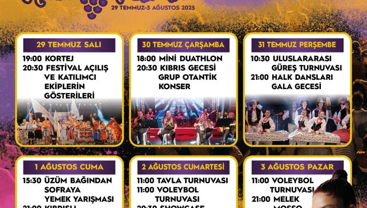 63. Geleneksel Mehmetçik Üzüm Festivali yarın başlıyor 