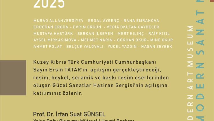 “YDÜ Güzel Sanatlar Haziran Sergisi” perşembe günü açılacak
