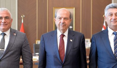 Cumhurbaşkanı Ersin Tatar’a, Sivil Savunma Teşkilatı Başkanı Atilla Karaca’dan veda ziyareti