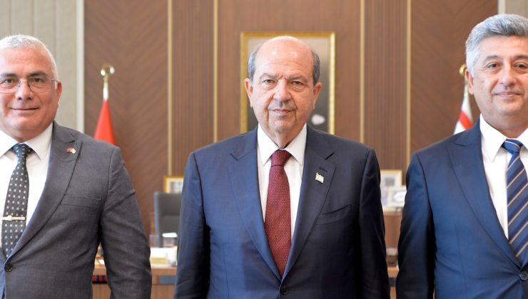 Cumhurbaşkanı Ersin Tatar’a, Sivil Savunma Teşkilatı Başkanı Atilla Karaca’dan veda ziyareti