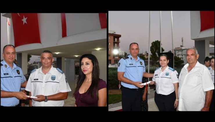 Terfi eden 33 sivil hizmet görevlisine rütbeleri takıldı