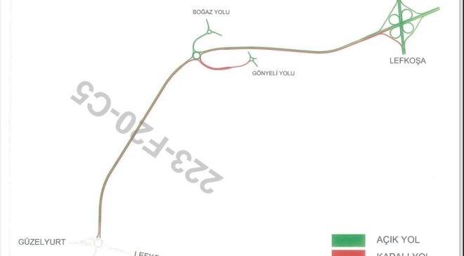 Köprülü ile Alayköy Kavşakları arasında çalışma; Yolun bir kısmı 18.00’den itibaren trafiğe kapatılacak