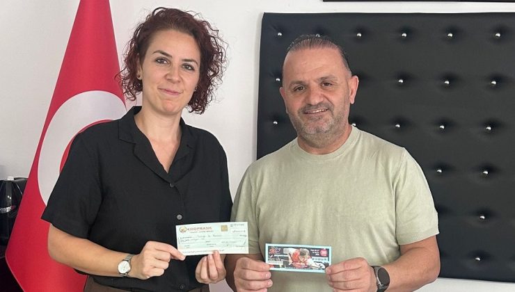 5 Milyon TL’lik büyük ikramiye talihlisine teslim edildi
