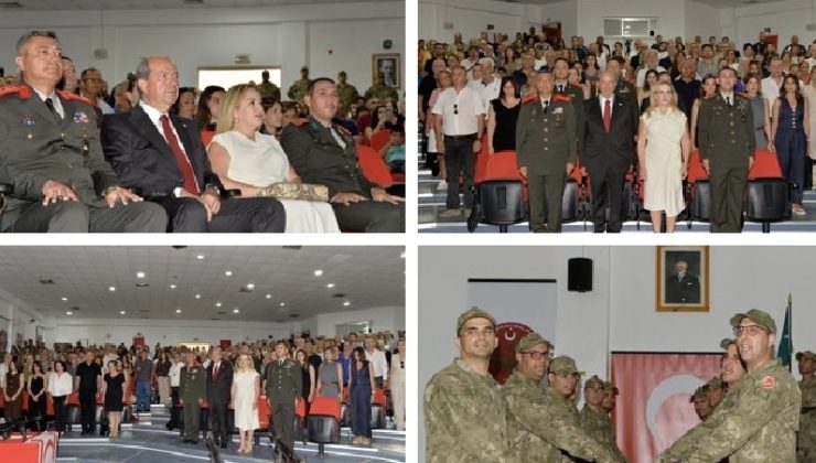 Cumhurbaşkanı Ersin Tatar ve eşi Sibel Tatar, 68’inci Dönem Bedelli Askerlik Ant İçme Töreni’ne katıldı