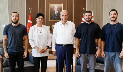 Cumhurbaşkanı Tatar, KKTC Boks Federasyonu Başkanı ve Yönetim Kurulu Üyelerini kabul etti