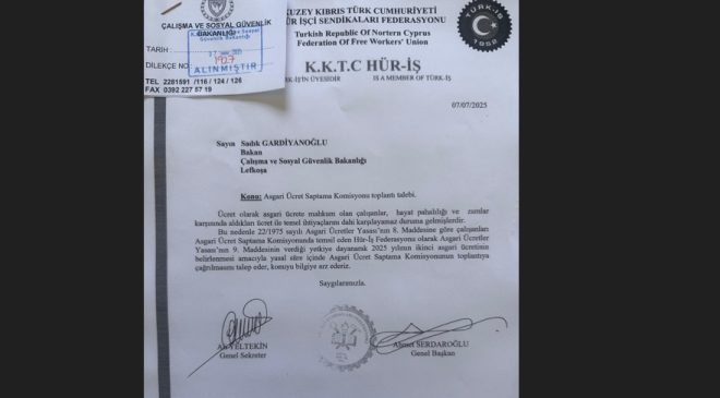 Hür-İş, asgari ücret masasının toplanması için resmi başvuruda bulundu