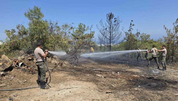 Girne’de korkutan yangın