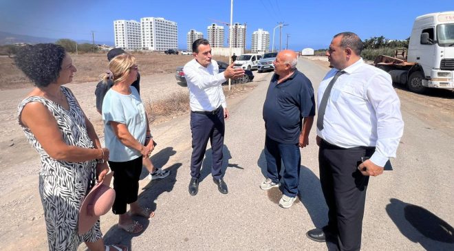 Oğuz, Gaziveren Sahil Yolu’yla ilgili çalışmaları inceledi