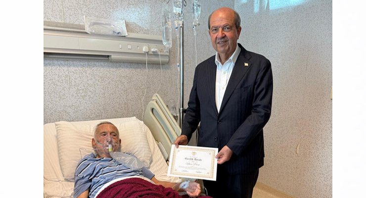 Tatar, TMT mensubu Gazi Nuri Piro’yu tedavi gördüğü hastanede ziyaret etti