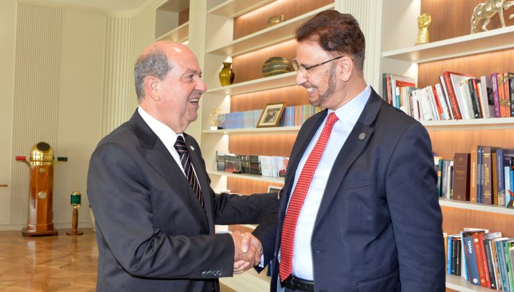Cumhurbaşkanı Ersin Tatar, İngiltere Milletvekili Afzal Khan’ı kabul etti