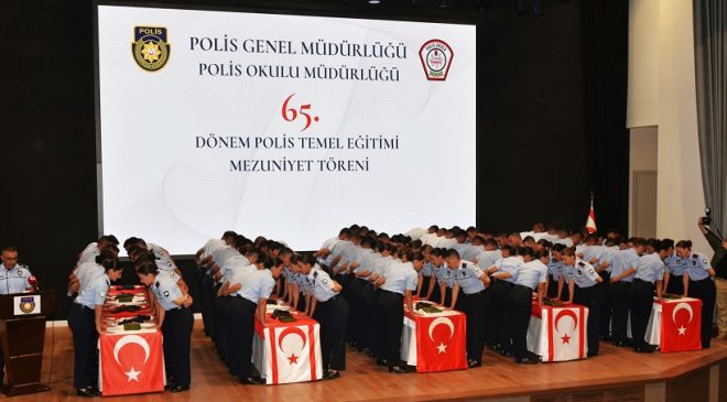65. Dönem Polis Okulu Yemin ve Mezuniyet Töreni’yle 187 polis adayı polis teşkilatına katıldı