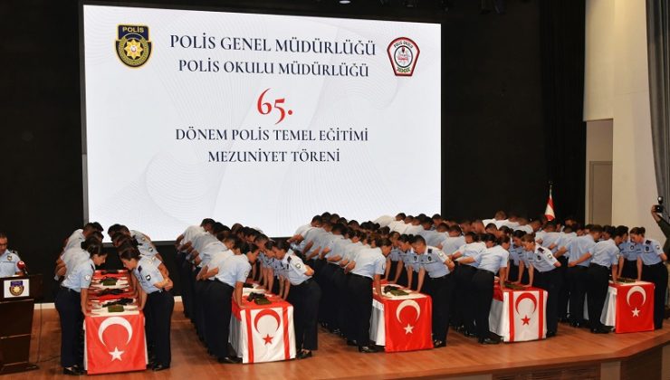 65. Dönem Polis Okulu Yemin ve Mezuniyet Töreni’yle 187 polis adayı polis teşkilatına katıldı