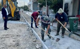 Mesarya Belediyesi kaldırım ve drenaj hattı çalışması başlattı