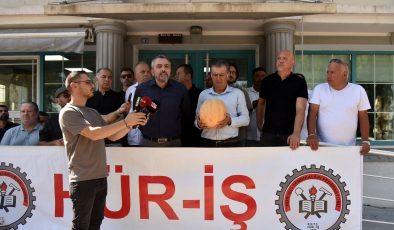 HÜR-İŞ’ten Çalışma ve Sosyal Güvenlik Bakanlığı önünde “kabaklı” eylem
