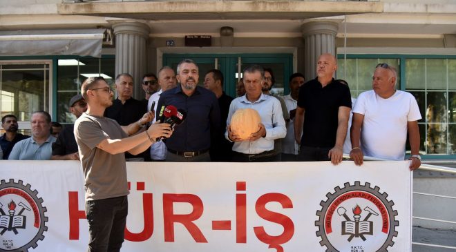 HÜR-İŞ’ten Çalışma ve Sosyal Güvenlik Bakanlığı önünde “kabaklı” eylem