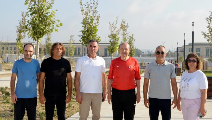 Cumhurbaşkanı Tatar , yapımı devam eden Cumhuriyet Parkı’nı ziyaret etti