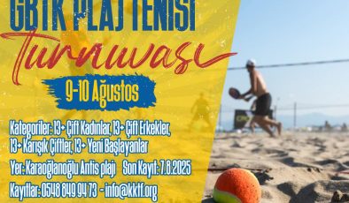 Girne’de Plaj Tenis Turnuvası