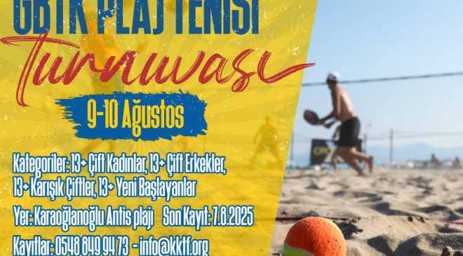 Girne’de Plaj Tenis Turnuvası