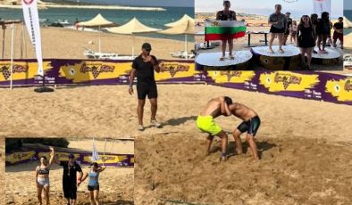 Mehmetçik Üzüm Festivali Plaj Güreş Turnuvası yapıldı
