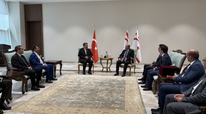Cumhurbaşkanı Tatar, HAVELSAN yetkililerini kabul etti
