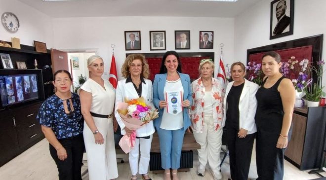 Girne Vatan Lions Kulübü’nden Girne Kaymakamı’na makamında ziyaret