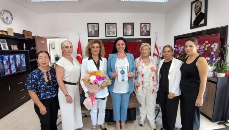 Girne Vatan Lions Kulübü’nden Girne Kaymakamı’na makamında ziyaret