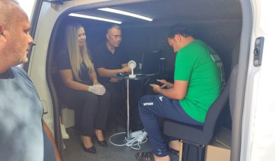 Göç Yönetimi Merkezi aracı, İskele bölgesinde denetim yaptı