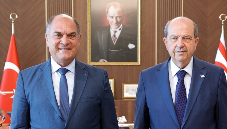 Cumhurbaşkanı Tatar, Değirmenlik Akıncılar Belediye Başkanı Ali Karavezirler’i kabul etti