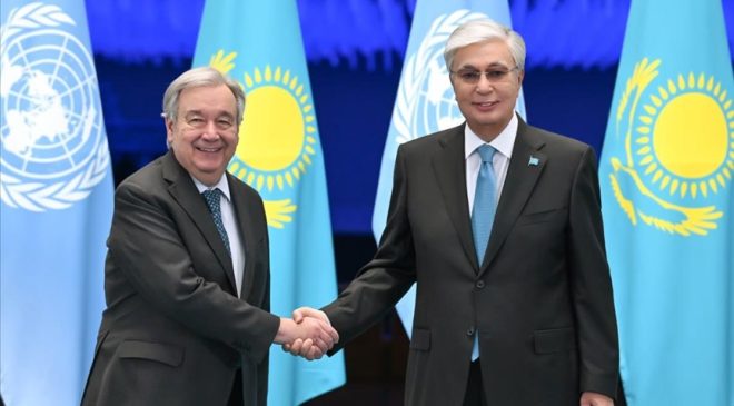BM Genel Sekreteri Guterres’ten, Kazakistan’da kurulan BM Orta Asya ve Afganistan Merkezi’ne ziyaret