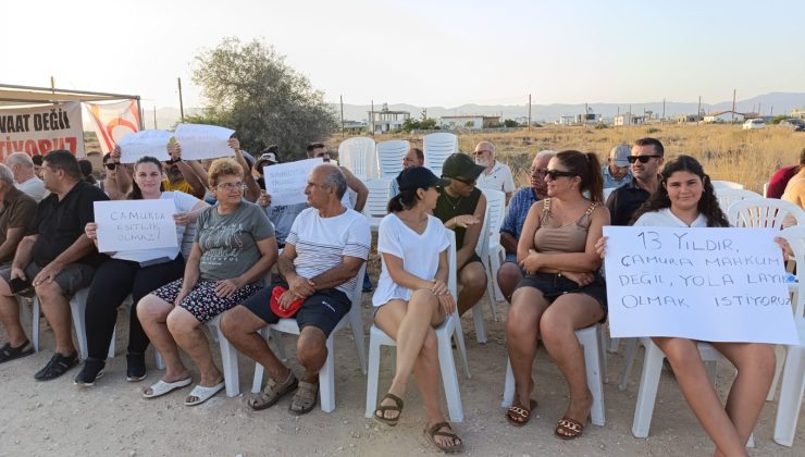 Sınırüstü Kırsal Kesim Hak Sahipleri Altyapı İnisiyatifi yaptığı basın toplantısıyla bölgede yaşanan alt yapı sorununa dikkat çekti