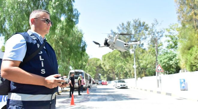 Okul çevrelerinde dronla denetim