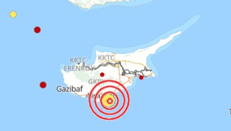 Limasol açıklarında deprem