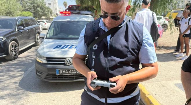 Polis ekiplerinden okul çevrelerinde drone destekli denetim