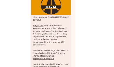 Bayındırlık ve Ulaştırma Bakanlığı’ndan dolandırıcılık amaçlı mesajlara karşı uyarı