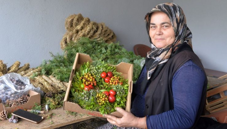 Köylü kadınlardan Avrupa’ya 1 milyon Noel çelengi