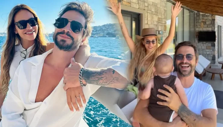 İkinci kez anne baba olan Çağla Gizem ile Ahmet Kural’dan mutlu aile pozu